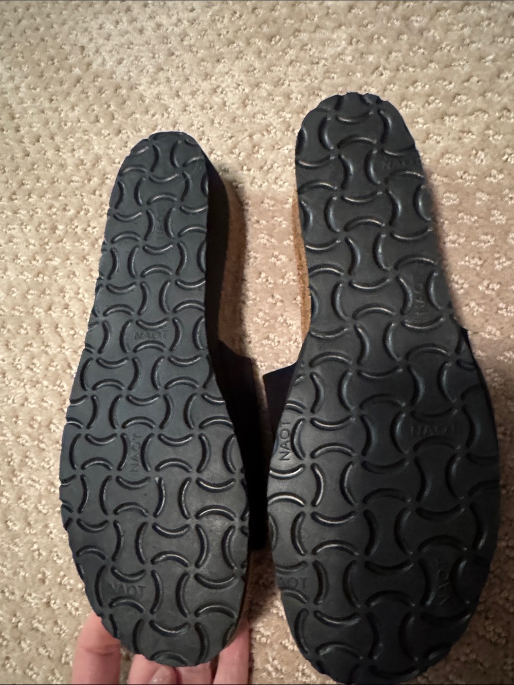 Naot Black Wide-Band Slide Sandals - Picture 3 of 4